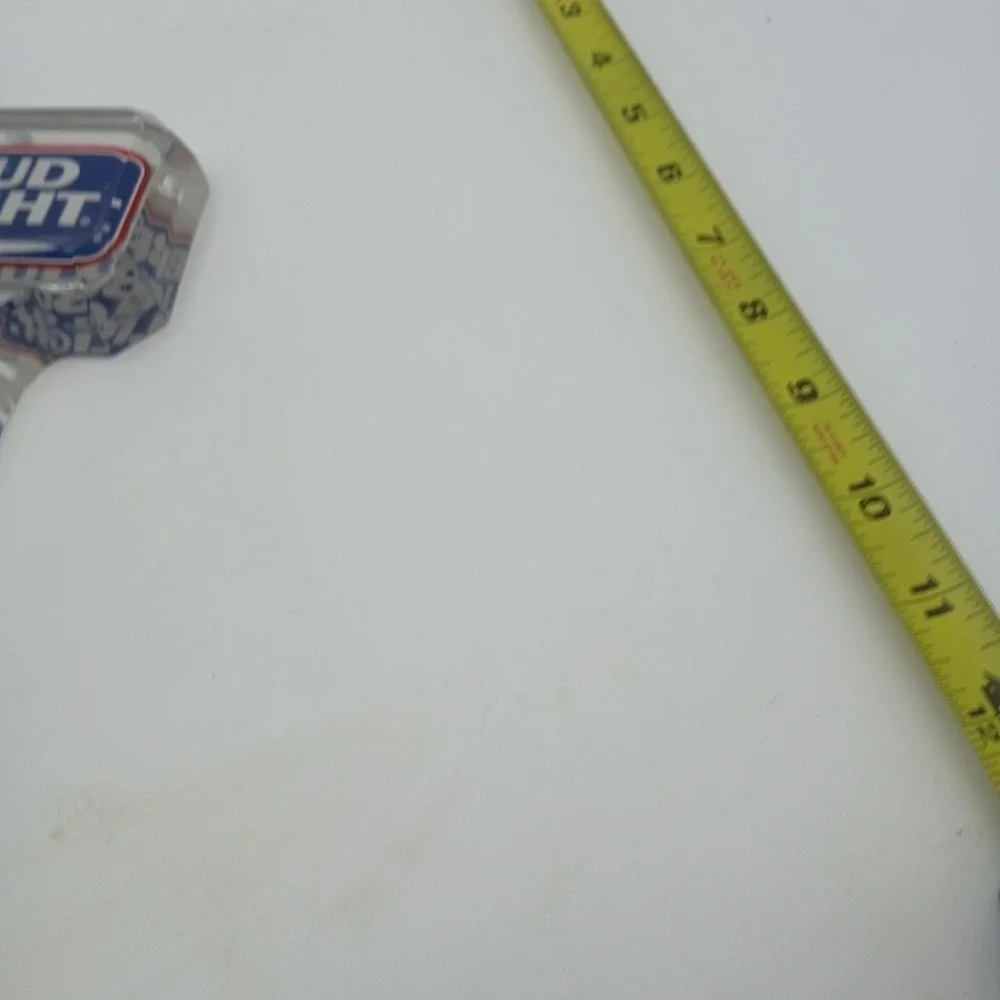 Budweiser Bud Light Large Beer Tap Handle Raised Letters Signature Emboss VTG‎